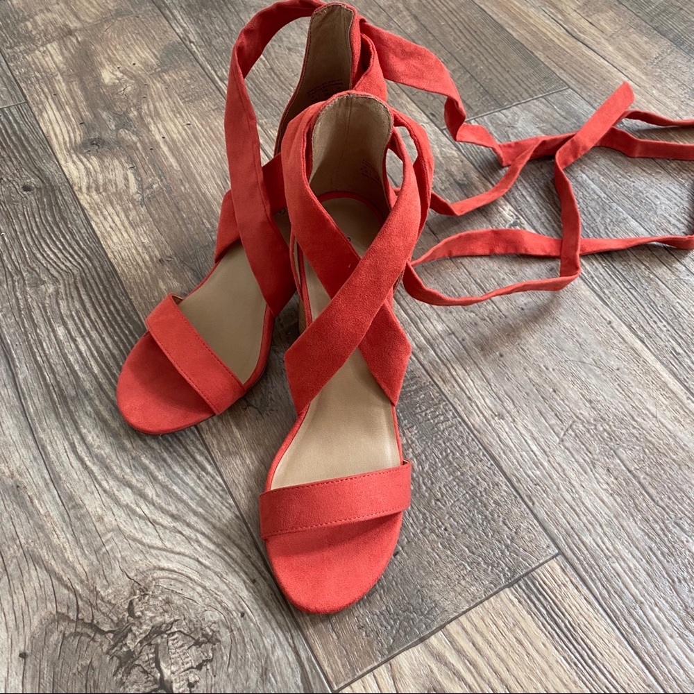 Call it Spring Strappy Lace - Up Faux suede Sandal